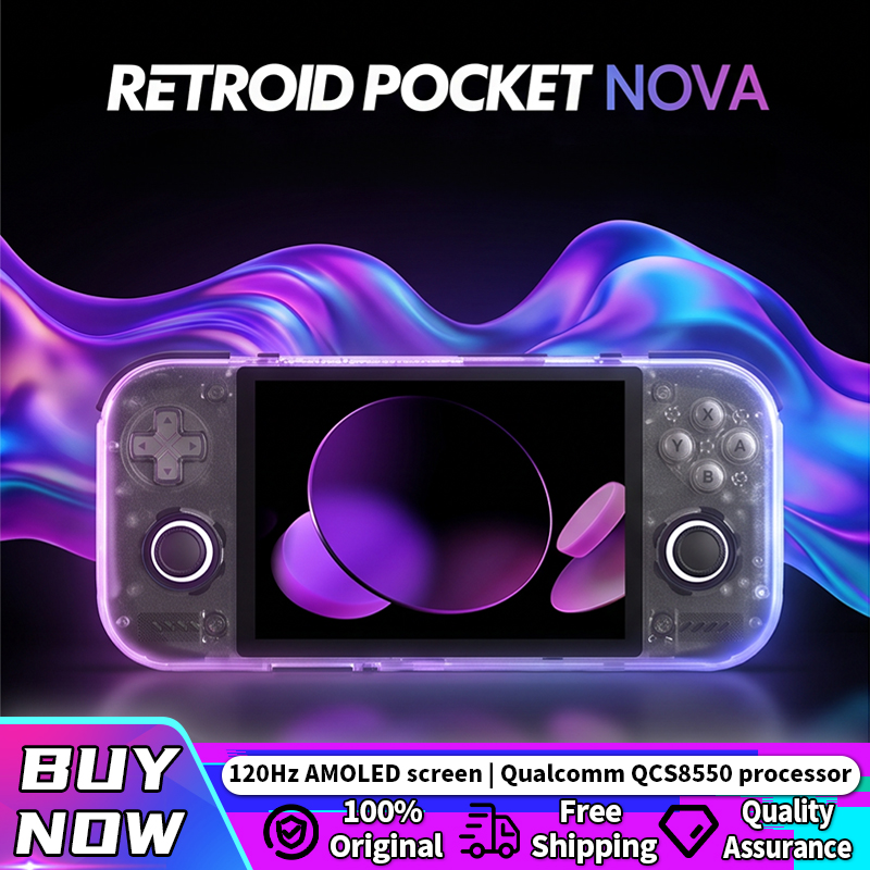 Gaming Console.Emulators - Retroid Pocket Nova ハンドヘルドレトロゲーム機 4.5インチAMOLEDディスプレイ 4K