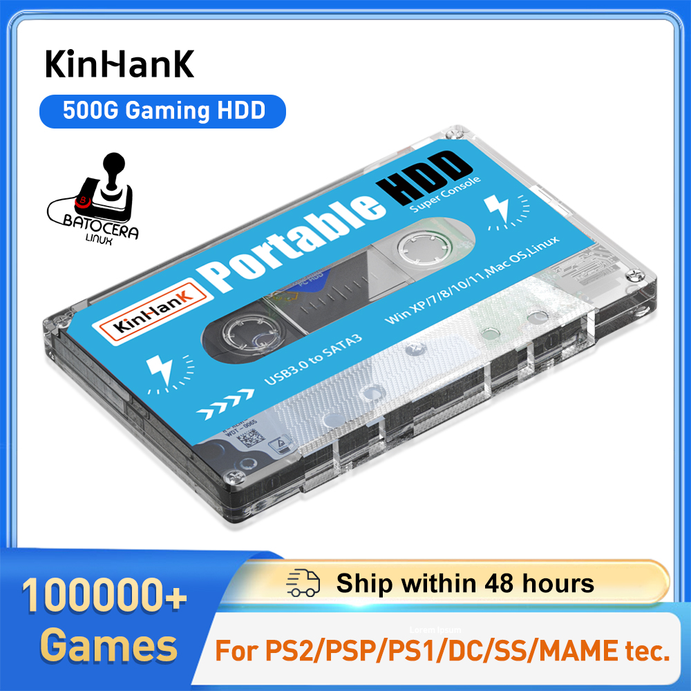 Gaming Console.Emulators - KINHANK 500 グラムゲーム HDD スーパーコンソール 100000