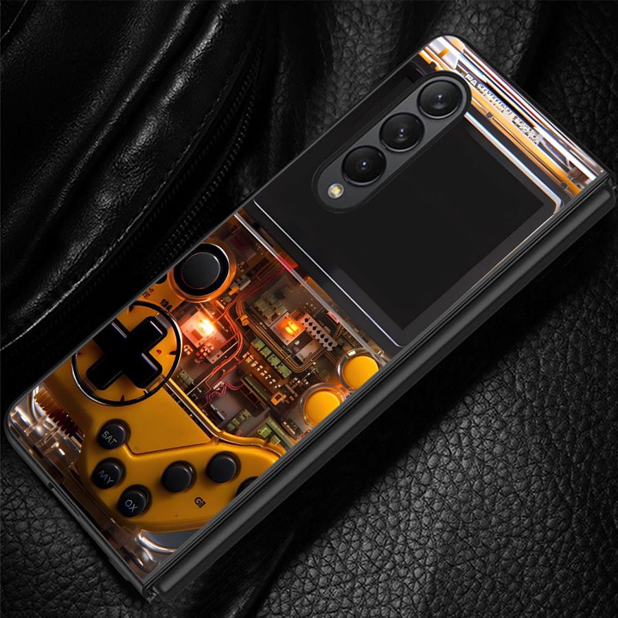 Gaming Console In Phone - クールなゲーミングコンソール風スマホケース、Samsung Galaxy Z Fold 8 Ultra、ZFold4、ZFold6、ZFold5、ZFold7、ZFold3、Z