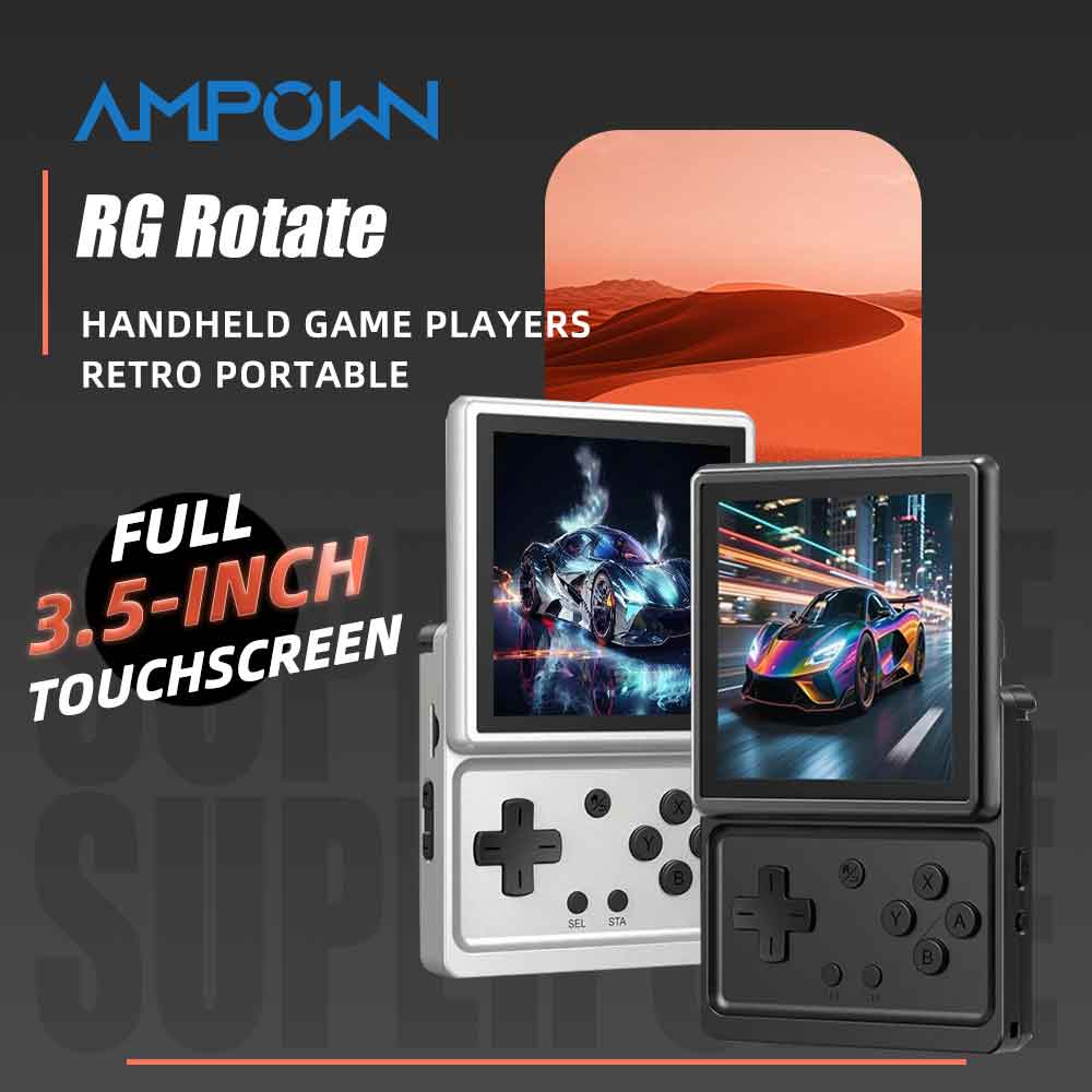 Gaming Console.Emulators - ANBERNIC RG ロータブルAndroid携帯ゲーム機 3.5インチIPSレトロゲームエミュレーター WiFi Bluetooth
