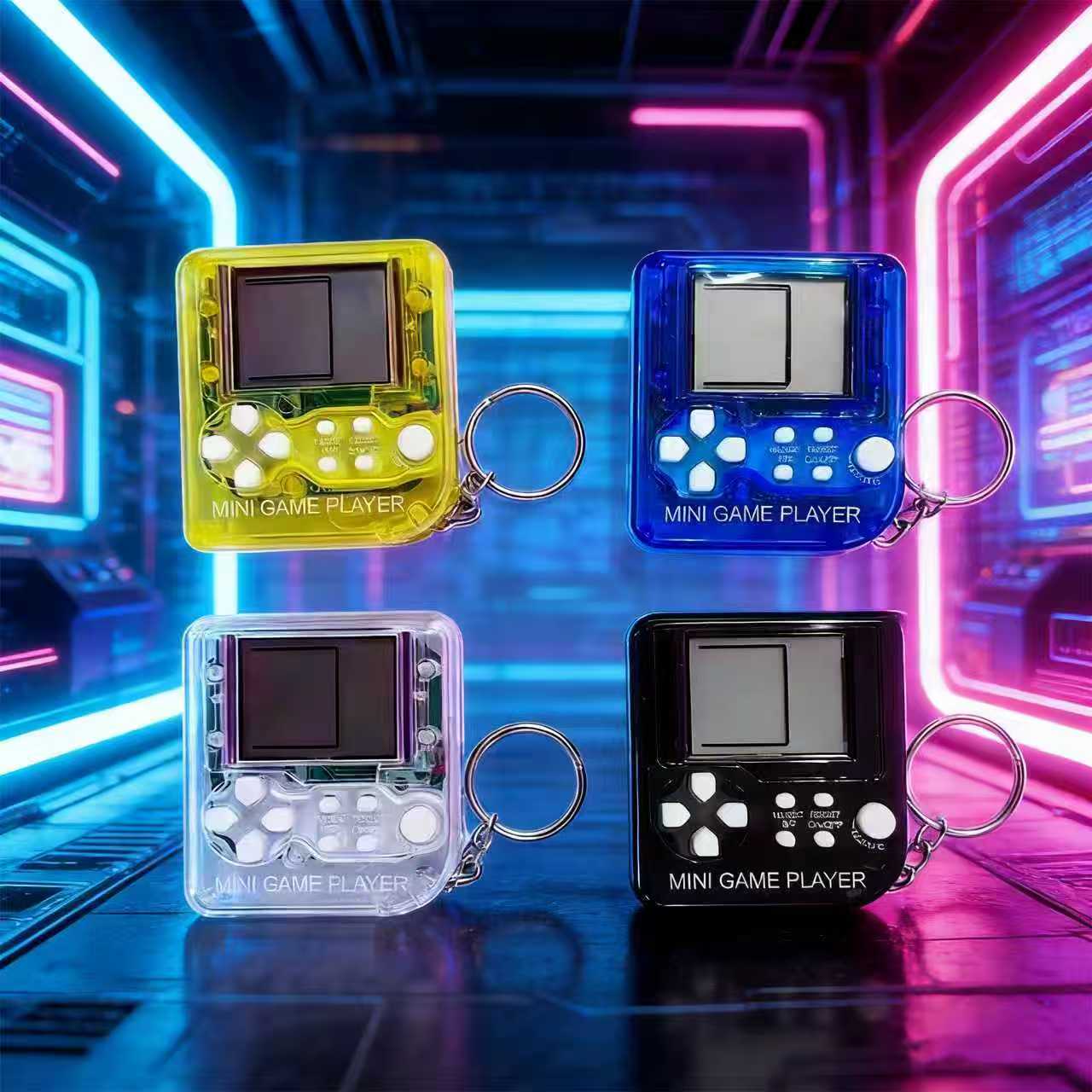 Gaming Console For Kids - レトロミニハンドヘルドゲームコンソールキーホルダークラシックテトリス電子ゲーム機ポータブル教育玩具子供のためのギフト