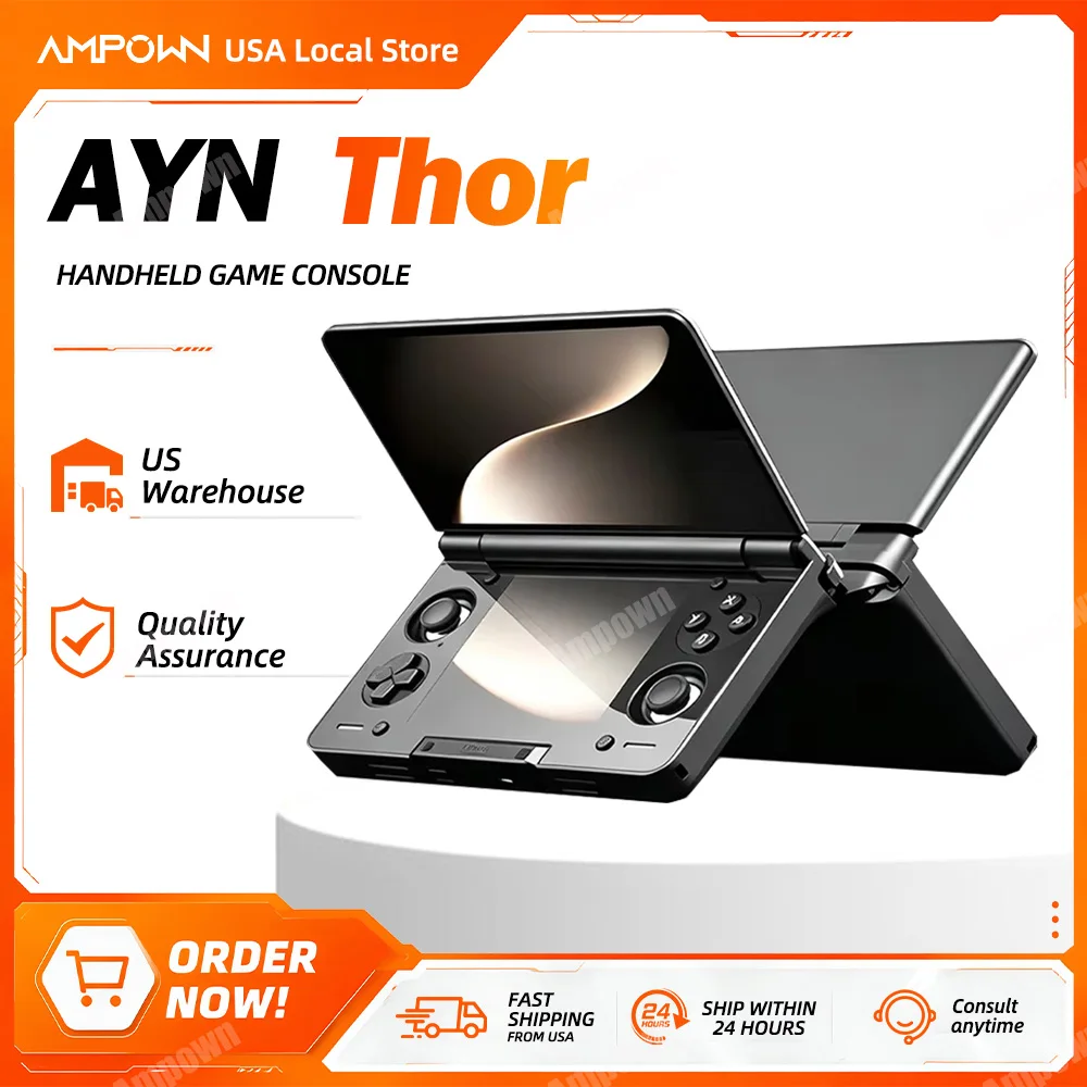 Gaming Console Sale - AYN Thor デュアルOLED クラムシェル型 ハンドヘルド 120Hz