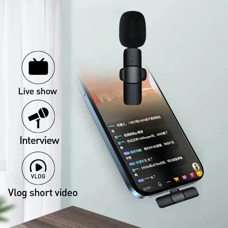 Gaming Console For Your Phone - ワイヤレスラベリアマイク 2.4G ミニマイクポータブルオーディオビデオ録音ミニマイク iPhone Android ライブブロードキャストゲーム電話用