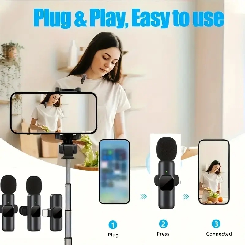 2026 ワイヤレスラベリアマイク オーディオビデオ録画用ミ - Gaming Console For Your Phone のレビューと価格