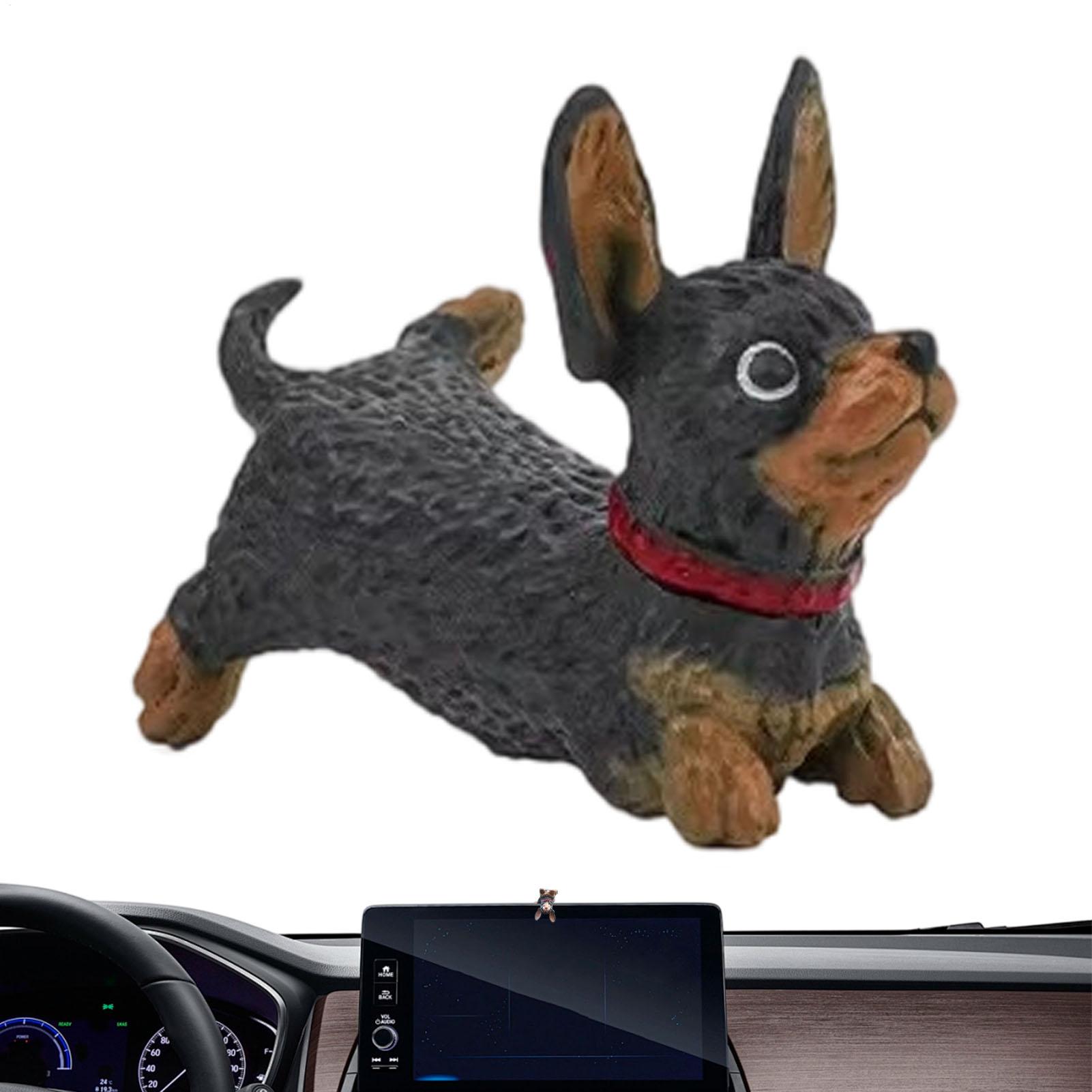 1PC 車のダッシュボード装飾かわいい犬フィギュアスクリーン - Gaming Console In Car のレビューと価格