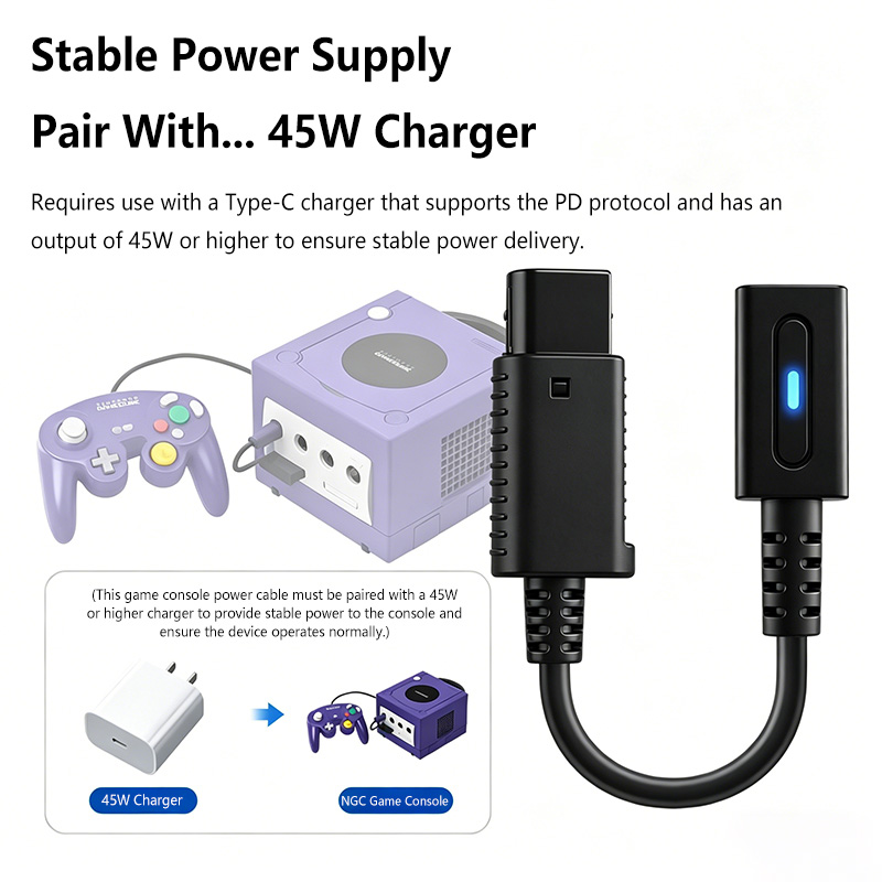 NGC本体用Type-C 45W PD充電ケーブル。Nint - Gaming Console Usb のレビューと価格