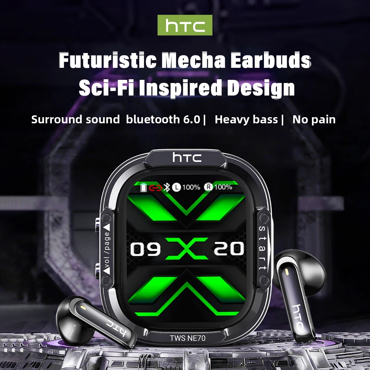 HTC NE70 Bluetooth V6.0 ヘッドフォン - Gaming Console For Your Phone のレビューと価格