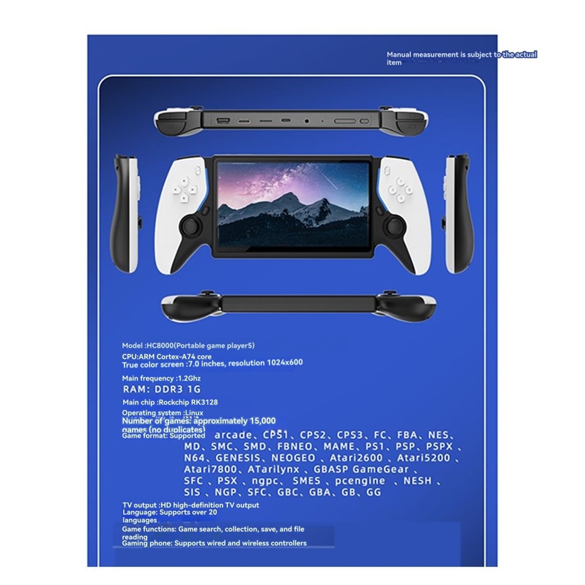 Y828A〜！ # 7インチデュアルジョイスティックハンドヘ - Gaming Console.Emulators のレビューと価格