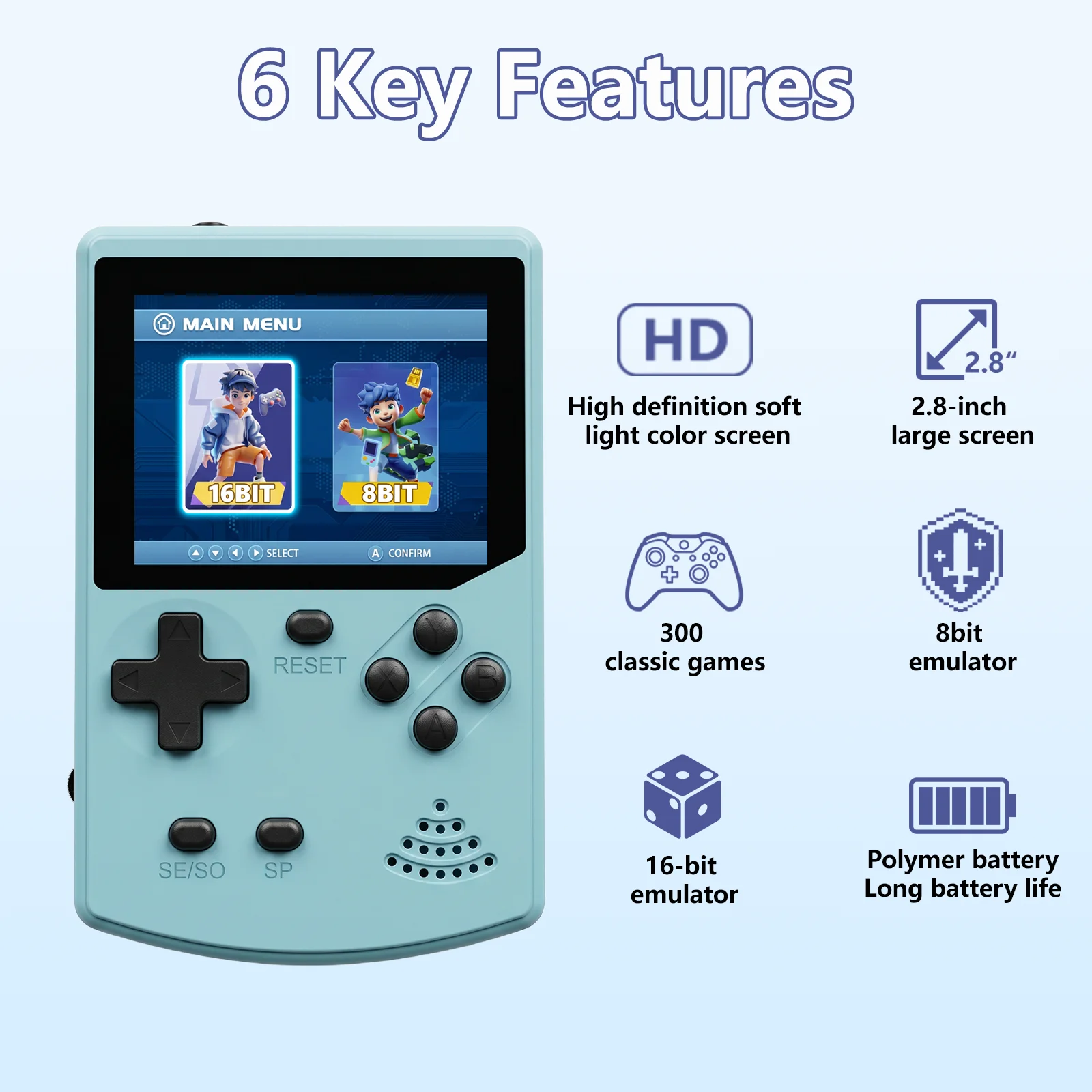 GAMINJA ハンドヘルドゲームコンソール 300 クラシ - Gaming Console For Kids のレビューと価格
