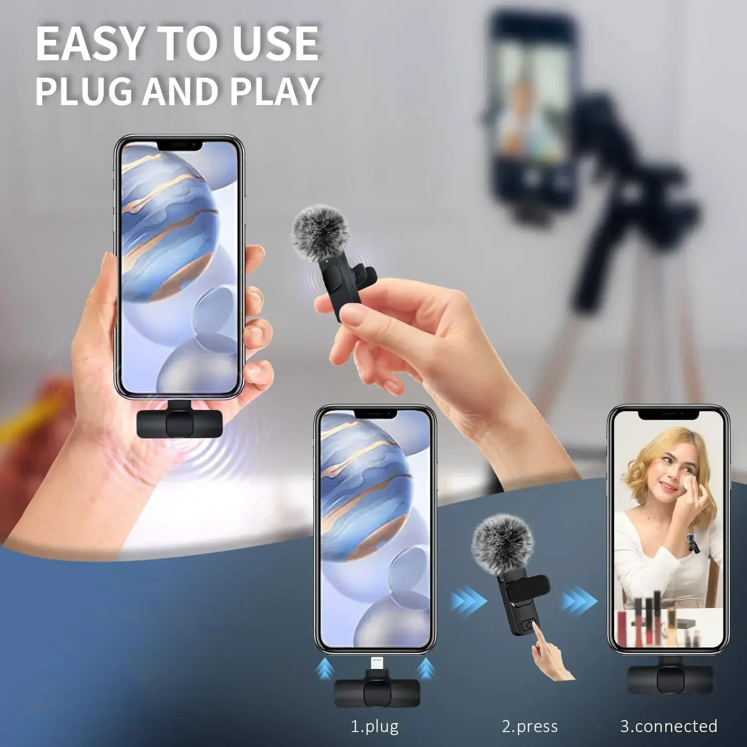 ワイヤレスラベリアマイク 2.4G ミニマイクポータブルオー - Gaming Console For Your Phone のレビューと価格