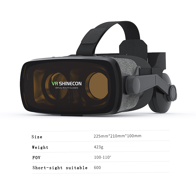 VR Shinecon Casque Viar 3D メガネ - Gaming Console For Your Phone のレビューと価格