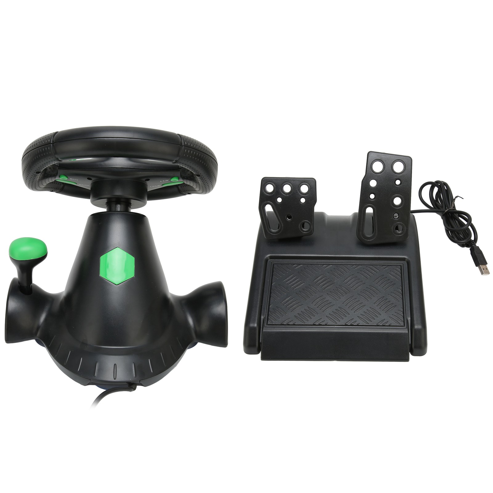 PCレーシングホイールゲームステアリングホイール180度カー - Gaming Console Driving のレビューと価格