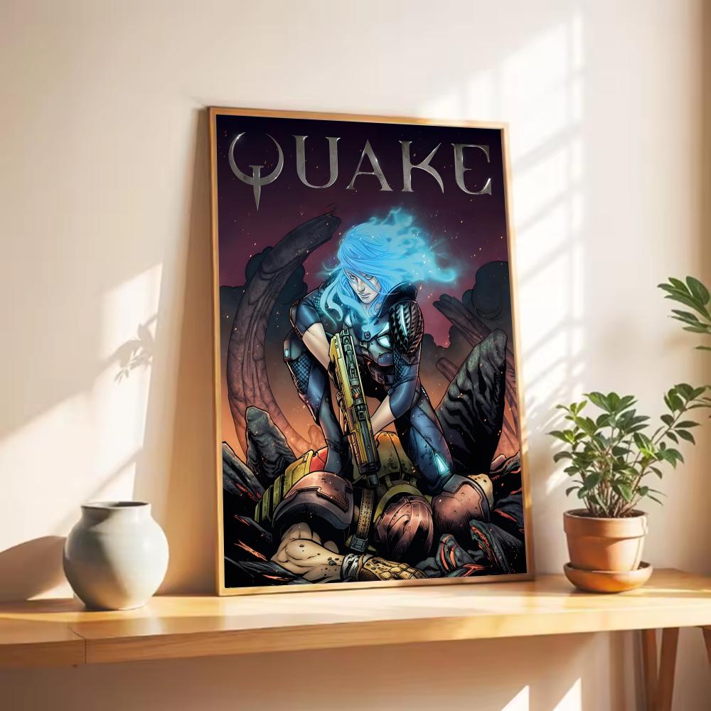 クラシック Fps レトロビデオゲーム Q-Quake ポス - Gaming Console Old School のレビューと価格